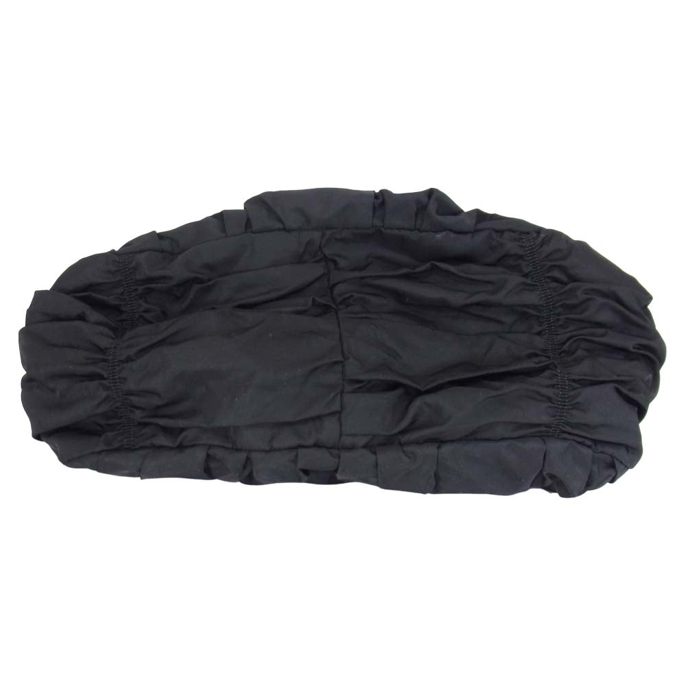 PRADA プラダ BN1336 ギャザー 2WAY バッグ ナッパーロゴ ゴールド金具 ブラック系【中古】