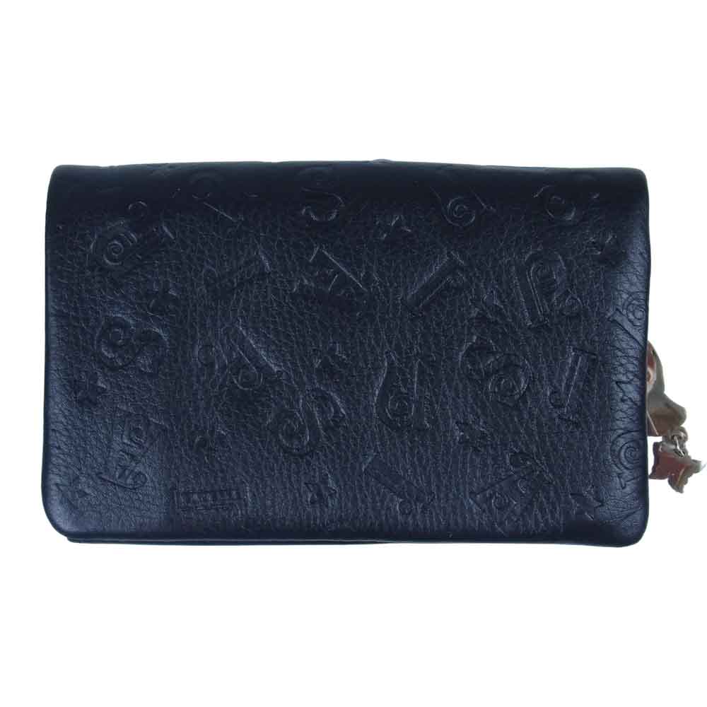 ANNA SUI アナスイ 315821 外口金 二つ折り 牛革 財布 ドール ブラック系【新古品】【未使用】【中古】