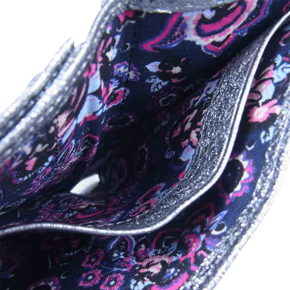 ANNA SUI アナスイ 315831 口金 二つ折り 財布 ソルーナ シルバー系【新古品】【未使用】【中古】