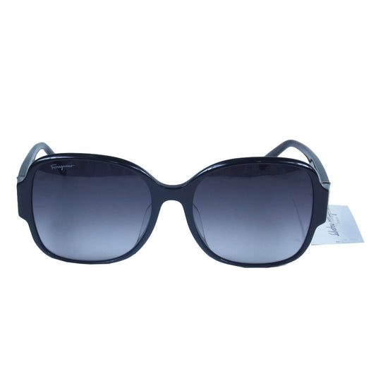 Salvatore Ferragamo サルヴァトーレフェラガモ SF1001SA 006 ガンチーニ アジアンフィット サングラス ブラック系 57□17 145【美品】【中古】