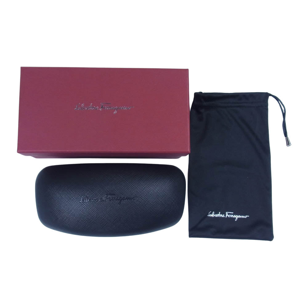 Salvatore Ferragamo サルヴァトーレフェラガモ SF1001SA 006 ガンチーニ アジアンフィット サングラス ブラック系 57□17 145【美品】【中古】
