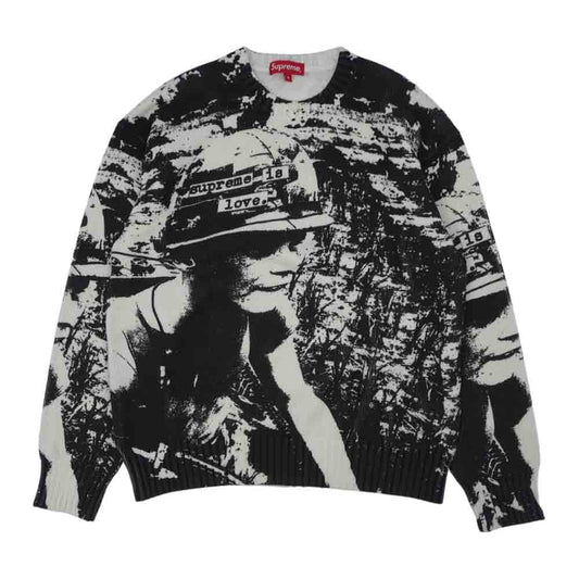 Supreme シュプリーム  is Love Sweater イズラブ ニット セーター ブラック系 ホワイト系 S【中古】