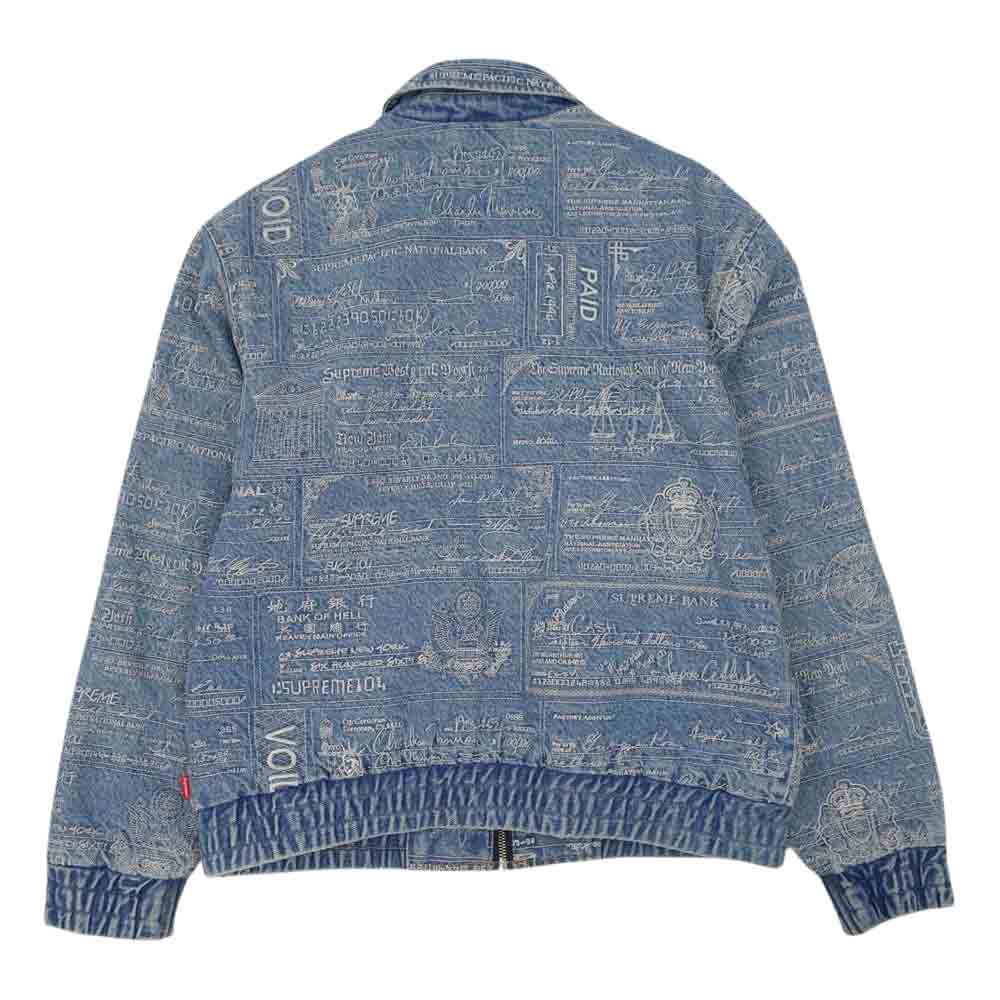 Supreme シュプリーム 20SS Checks Embroidered Denim Jacket 刺繍 デニム ジャケット ブルー系 S【美品】【中古】