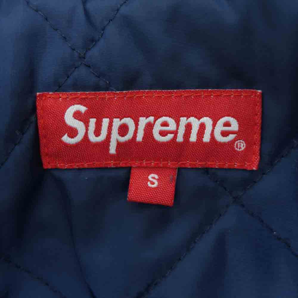 Supreme シュプリーム 20SS Checks Embroidered Denim Jacket 刺繍 デニム ジャケット ブルー系 S【美品】【中古】