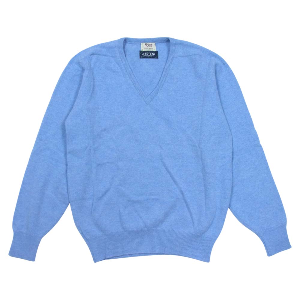 WILLAMLOCKIE ラムウール Vネック ニット ライトブルー系 表記無し【美品】【中古】