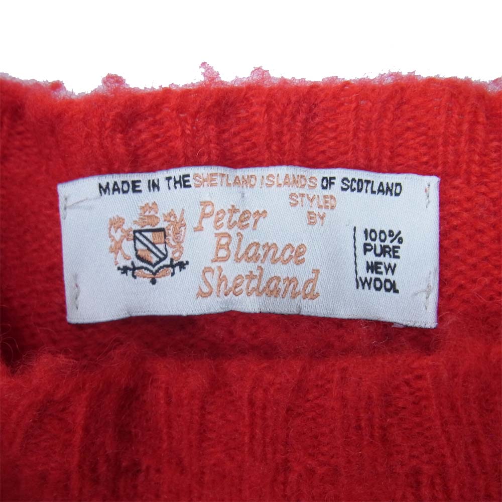PETER BLANCE ピーターバランス クルーネック ウール モヘア ニット レッド系 表記無し【中古】