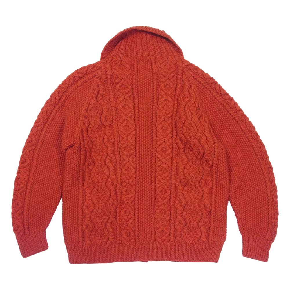 INVERALLAN インバーアラン カウチン ニット カーディガン スコットランド製 レッド系 表記無し【中古】