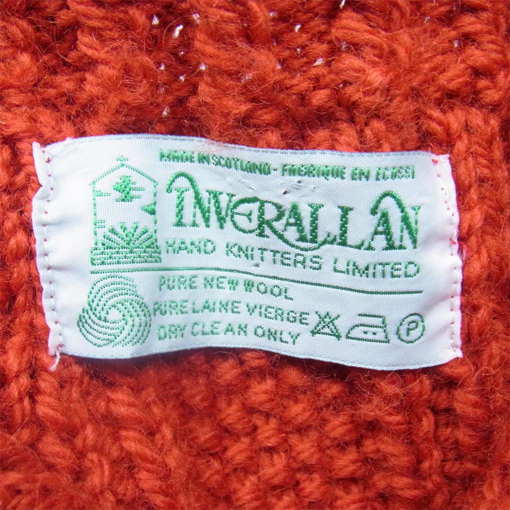 INVERALLAN インバーアラン カウチン ニット カーディガン スコットランド製 レッド系 表記無し【中古】