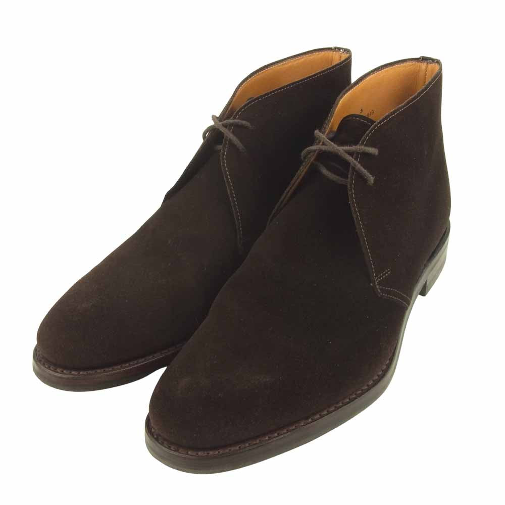 CROCKETT&JONES クロケットアンドジョーンズ 1645-3095-26 CHERTSEY 3 チャートシー スエード チャッカブーツ ブラウン系 9E【美品】【中古】