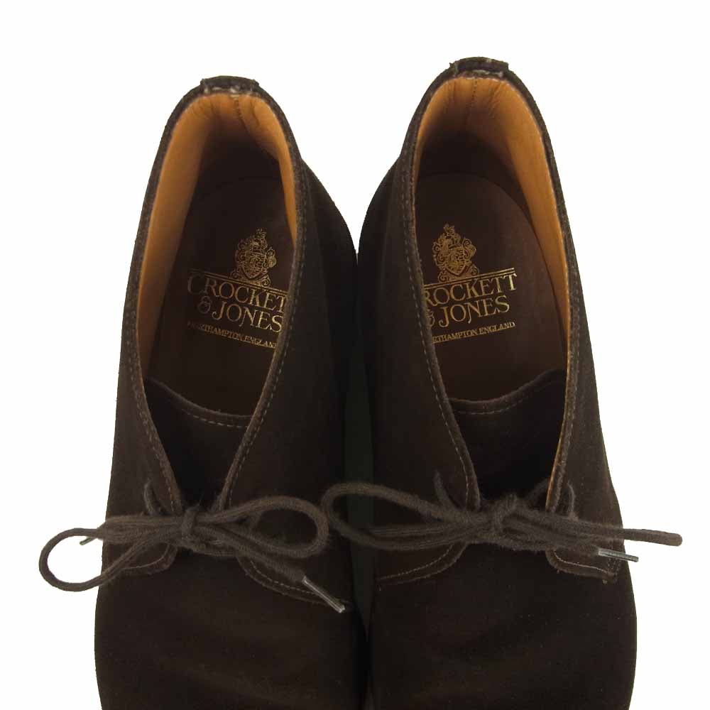CROCKETT&JONES クロケットアンドジョーンズ 1645-3095-26 CHERTSEY 3 チャートシー スエード チャッカブーツ ブラウン系 9E【美品】【中古】