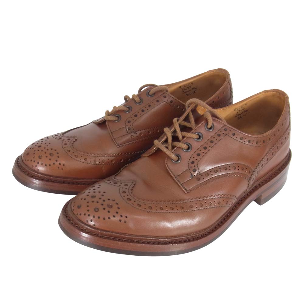 Tricker's トリッカーズ 5633 BOURTON バートン ダイナイトソール マロン ウィングチップ シューズ ブラウン系 8 1/2【中古】