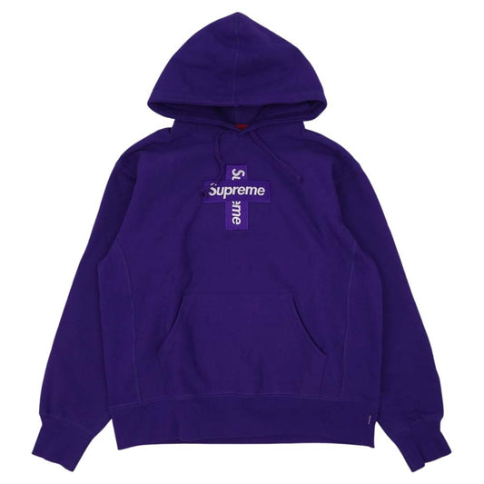 Supreme シュプリーム 20AW  Cross Box Logo Hooded Sweatshirt ボックス ロゴ フーデッド スウェット プルオーバー パーカー  パープル系 S【新古品】【未使用】【中古】