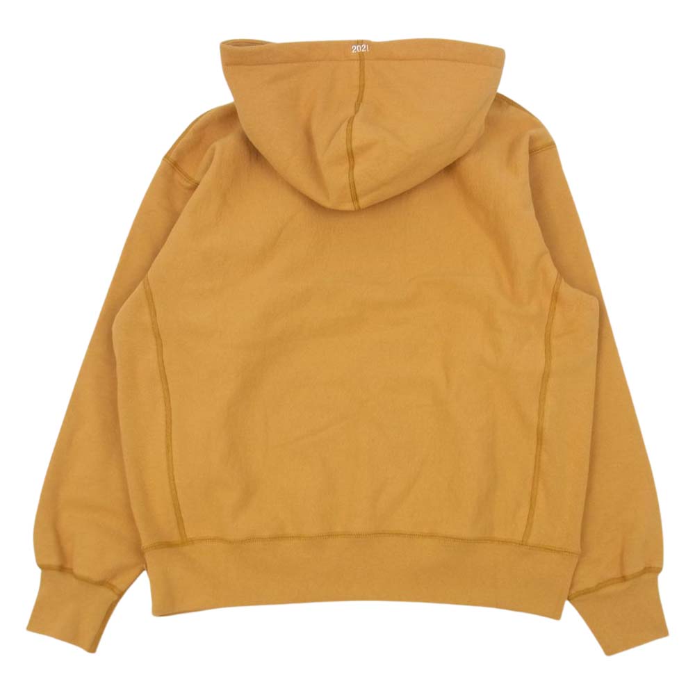 Supreme シュプリーム 21AW Box Logo Hooded Sweatshirt  ボックス ロゴ フーデッド スウェット プルオーバー パーカー ライトマスタード イエロー系 S【新古品】【未使用】【中古】