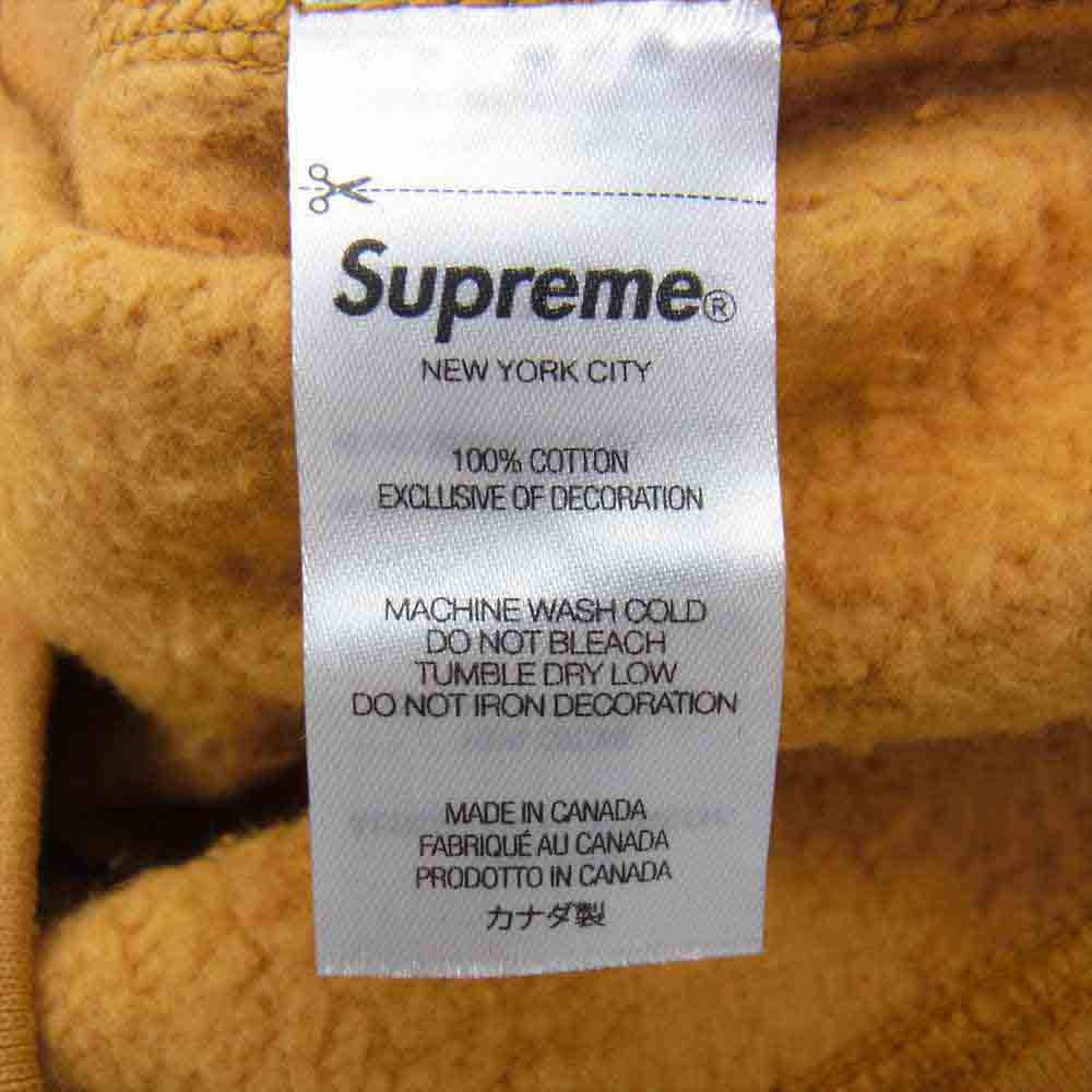 Supreme シュプリーム 21AW Box Logo Hooded Sweatshirt  ボックス ロゴ フーデッド スウェット プルオーバー パーカー ライトマスタード イエロー系 S【新古品】【未使用】【中古】