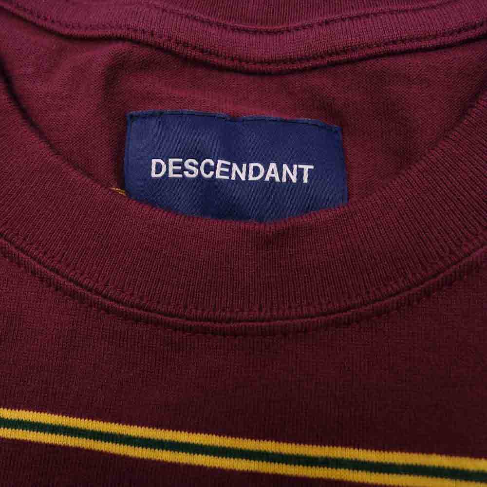 DESCENDANT ディセンダント 20SS 201ATDS-CSM19 CACHALOT BORDER LS ボーダー 長袖 Tシャツ パープル系 マルチカラー系 2【極上美品】【中古】