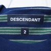 DESCENDANT ディセンダント 21AW 212ATDS-CSM28 SHENANIGANS BORDER LS ボーダー 長袖Tシャツ グリーン系 2【極上美品】【中古】