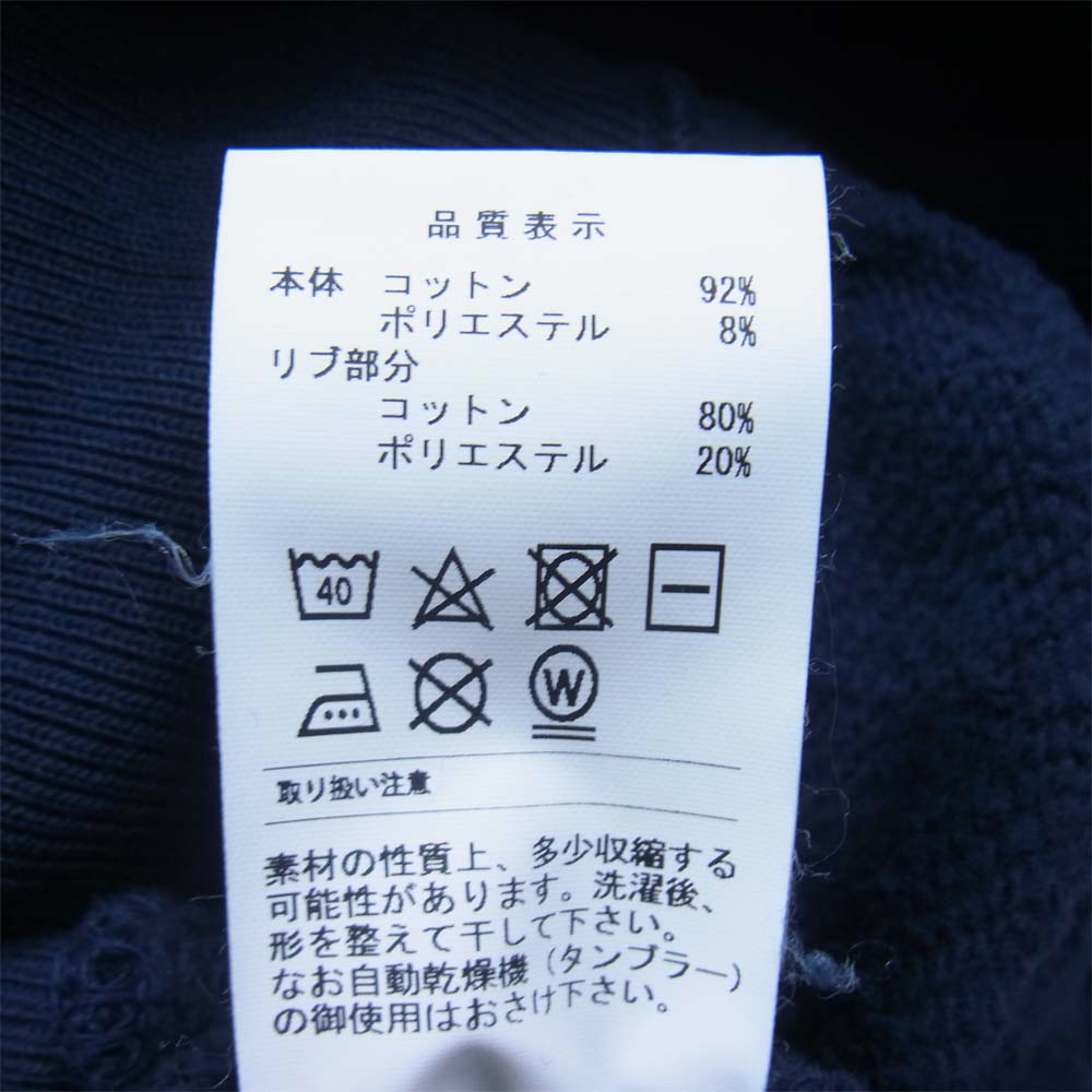DESCENDANT ディセンダント 19SS 191ATDS-CSM33 VOIL HENLEY NECK SWEATSHIRT ヘンリーネック スウェット トレーナー ネイビー系 M【新古品】【未使用】【中古】