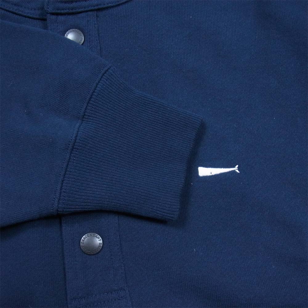 DESCENDANT ディセンダント 19SS 191ATDS-CSM33 VOIL HENLEY NECK SWEATSHIRT ヘンリーネック スウェット トレーナー ネイビー系 M【新古品】【未使用】【中古】