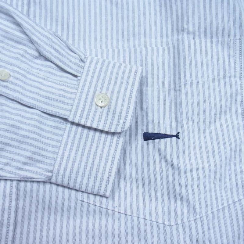 DESCENDANT ディセンダント 21AW 212BRDS-SHM03 KENNEDY'S OXFORD STRIPE B.D. LS SHIRT ケネディーズ オックスフォード ストライプ ボタンダウン 長袖 シャツ グレー系 2【極上美品】【中古】