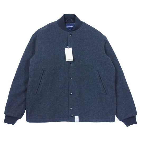 DESCENDANT ディセンダント 17AW 172TQDS-JKM02 SQUAD WOOL JACKET バック刺繍 ウール スタジアム ジャケット スタジャン グレー系 M【新古品】【未使用】【中古】