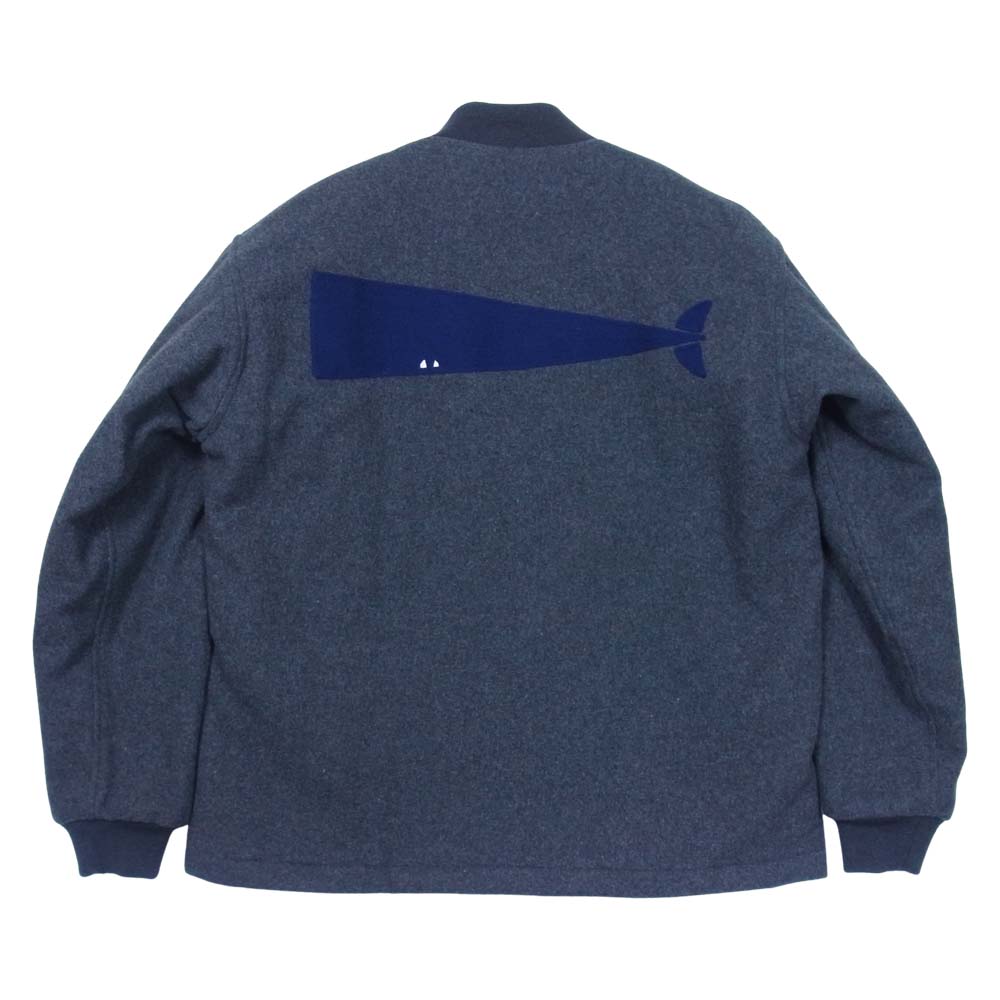 DESCENDANT ディセンダント 17AW 172TQDS-JKM02 SQUAD WOOL JACKET バック刺繍 ウール スタジアム ジャケット スタジャン グレー系 M【新古品】【未使用】【中古】