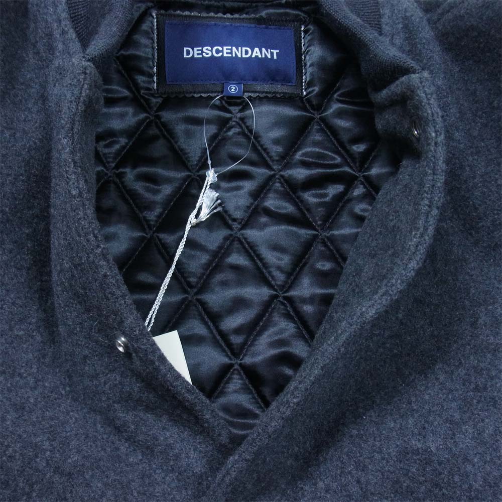 DESCENDANT ディセンダント 17AW 172TQDS-JKM02 SQUAD WOOL JACKET バック刺繍 ウール スタジアム ジャケット スタジャン グレー系 M【新古品】【未使用】【中古】
