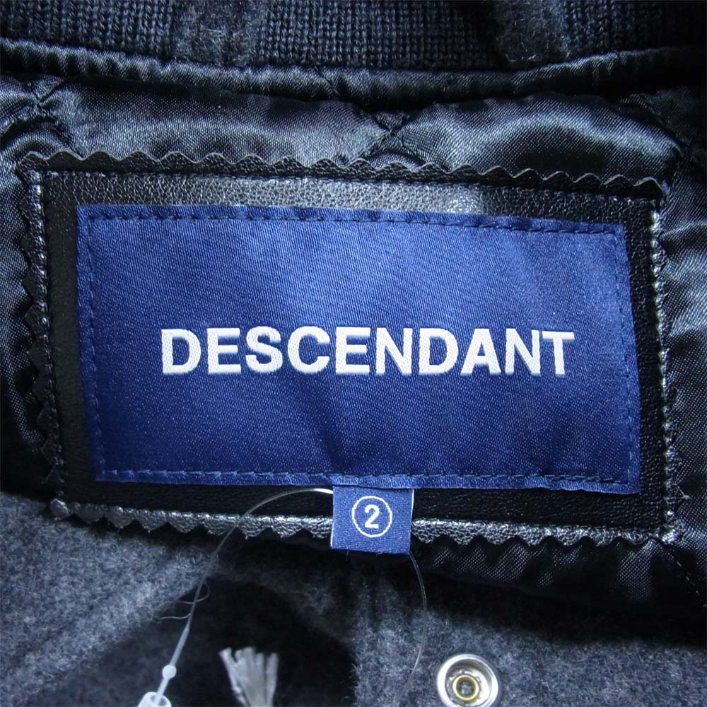 DESCENDANT ディセンダント 17AW 172TQDS-JKM02 SQUAD WOOL JACKET バック刺繍 ウール スタジアム ジャケット スタジャン グレー系 M【新古品】【未使用】【中古】