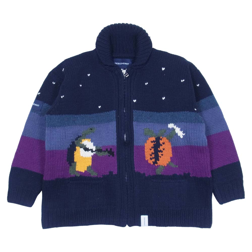 DESCENDANT ディセンダント 19AW 192MADS-KNM02 FESTIVAL COWICHAN KNIT グレイトフルデッド フェスティバル カウチン ニット ネイビー系 2【新古品】【未使用】【中古】