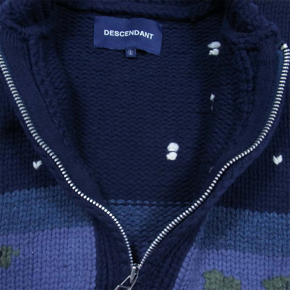 DESCENDANT ディセンダント 19AW 192MADS-KNM02 FESTIVAL COWICHAN KNIT グレイトフルデッド フェスティバル カウチン ニット ネイビー系 2【新古品】【未使用】【中古】