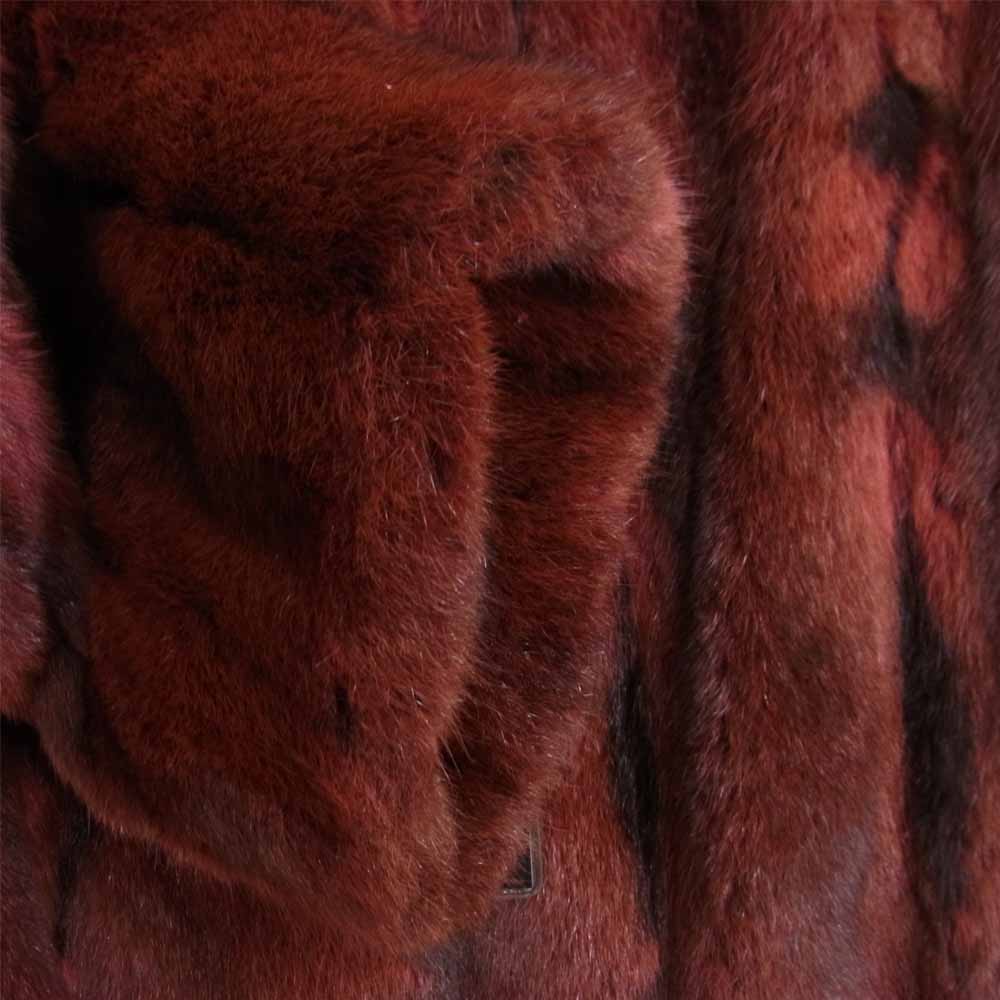 VALENTINO ヴァレンティノ FURS ハムスター ファー 裏地シルク100％ リバーシブル ジャケット 毛皮 エンジ系 F【新古品】【未使用】【中古】
