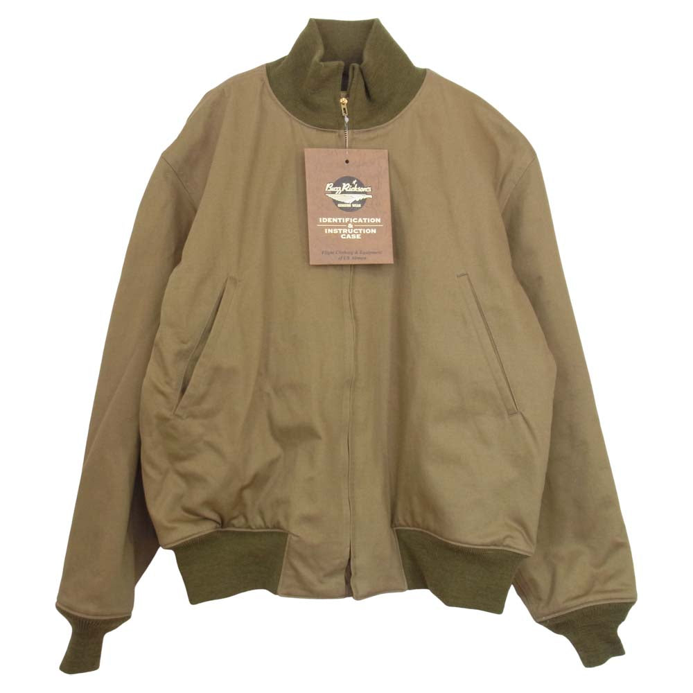 Buzz Rickson's バズリクソンズ BR10994 TANK SLASH POCKET タンカース フライト ジャケット カーキ系 42R【中古】