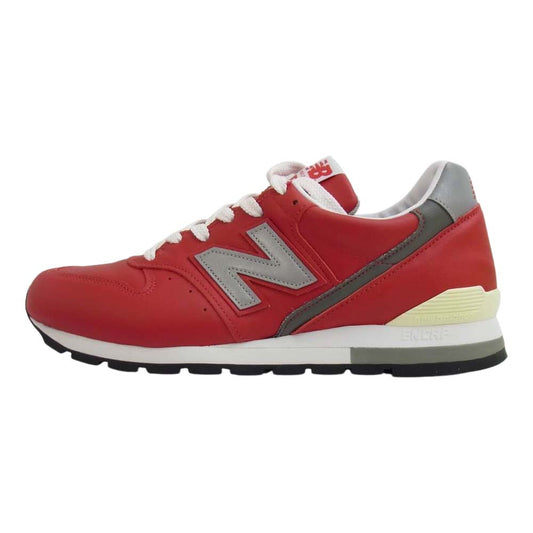 NEW BALANCE ニューバランス M996NCA USA製 レザー スニーカー レッド系 28cm【新古品】【未使用】【中古】