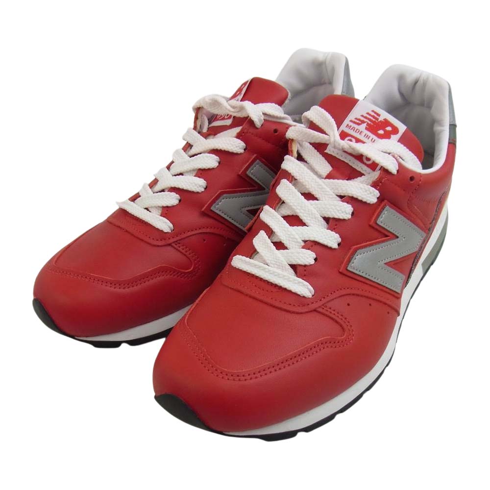 NEW BALANCE ニューバランス M996NCA USA製 レザー スニーカー レッド系 28cm【新古品】【未使用】【中古】