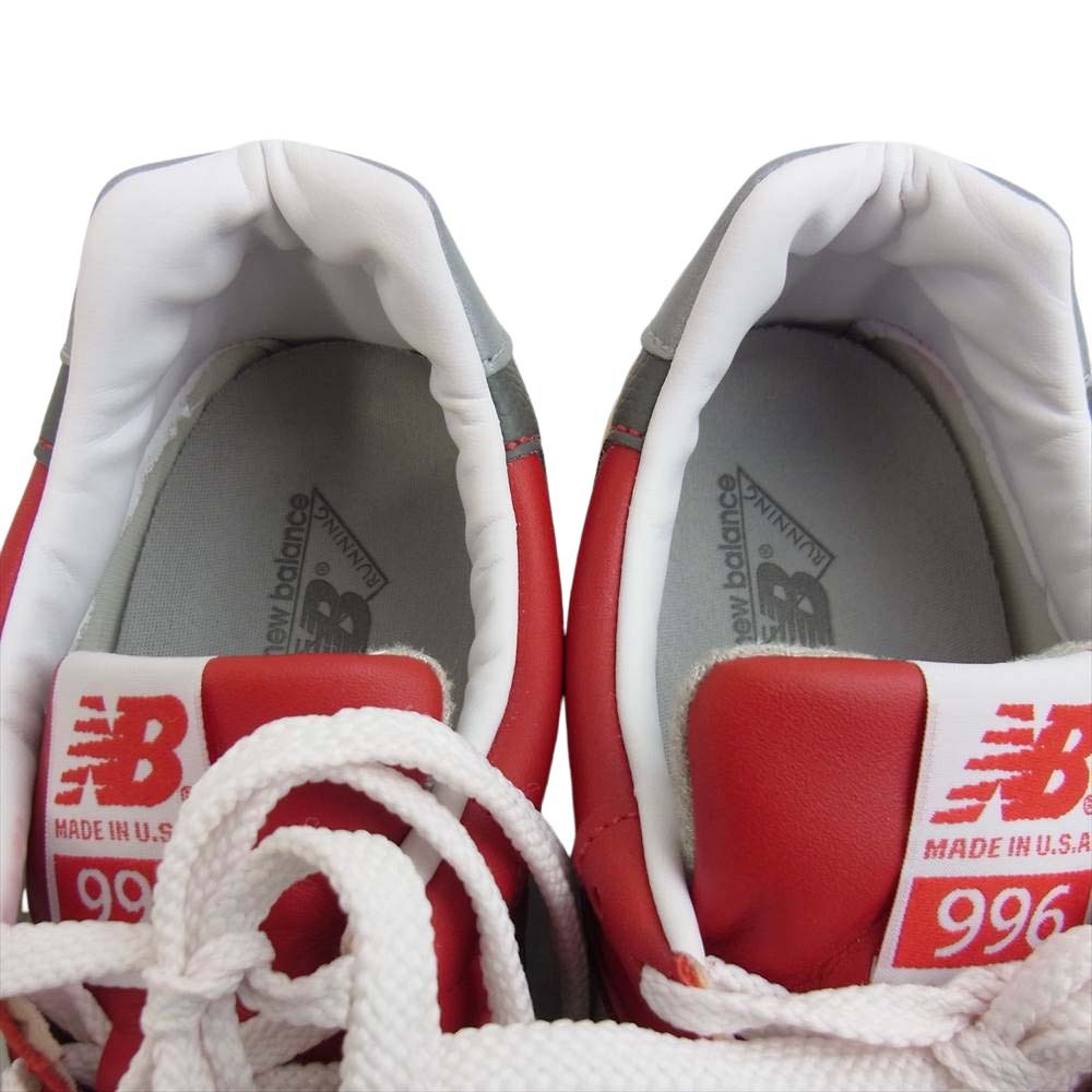 NEW BALANCE ニューバランス M996NCA USA製 レザー スニーカー レッド系 28cm【新古品】【未使用】【中古】