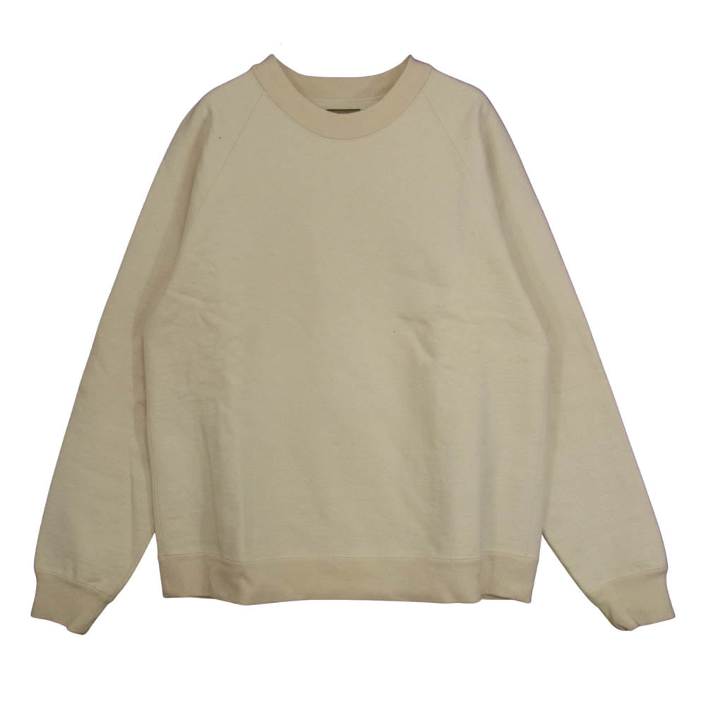 BROWN by 2-tacs URAKE SWEATRAGLAN SLEEVES カシミヤ混 ラグランスリーブ スウェット オフホワイト系 M【中古】