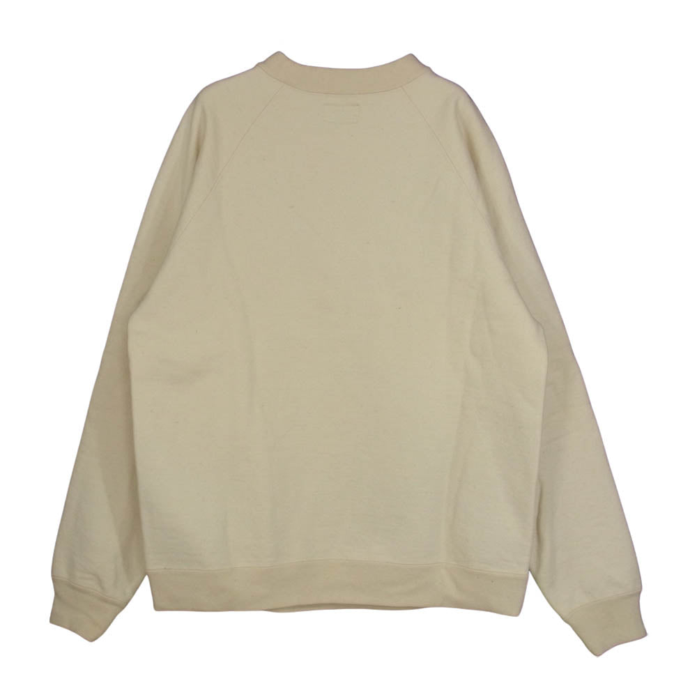 BROWN by 2-tacs URAKE SWEATRAGLAN SLEEVES カシミヤ混 ラグランスリーブ スウェット オフホワイト系 M【中古】