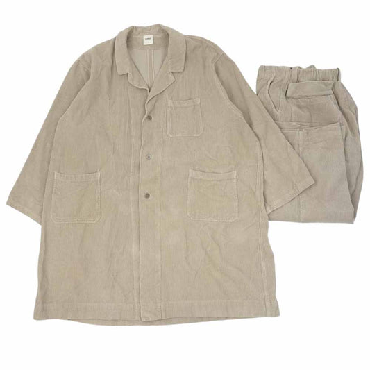 バディ―ヤ コーデュロイ オーバーサイズ コート パンツ セットアップ ベージュ系【中古】