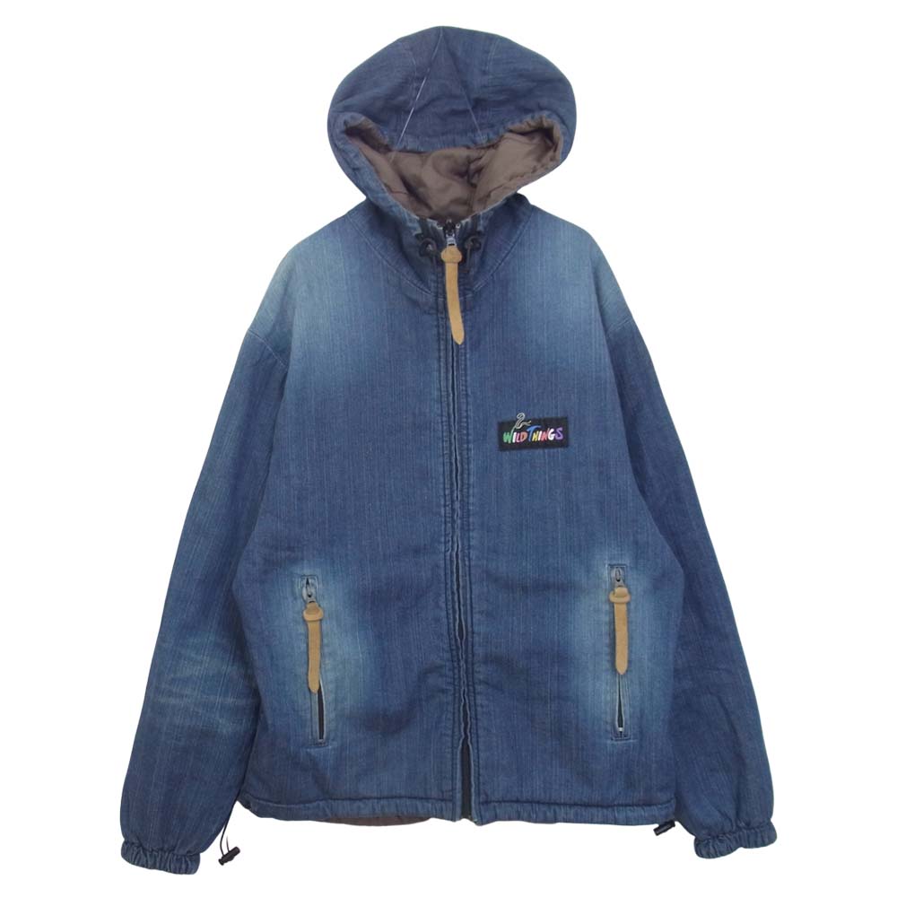 BROWN by 2-tacs × WILD THINGS リバーシブル デニム プリマロフト ジャケット インディゴブルー系 M【中古】