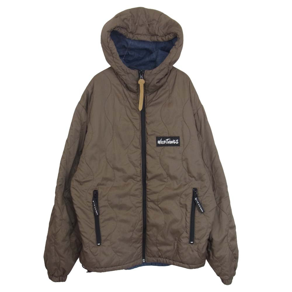 BROWN by 2-tacs × WILD THINGS リバーシブル デニム プリマロフト ジャケット インディゴブルー系 M【中古】