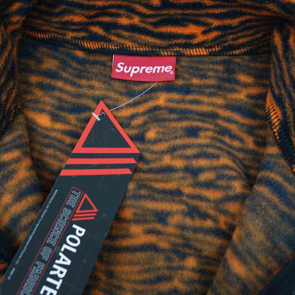 Supreme シュプリーム 21AW Polartec Half Zip Pullover  ポーラテック ハーフジップ プルオーバー フリース ジャケット オレンジ系 ブラック系 XL【新古品】【未使用】【中古】