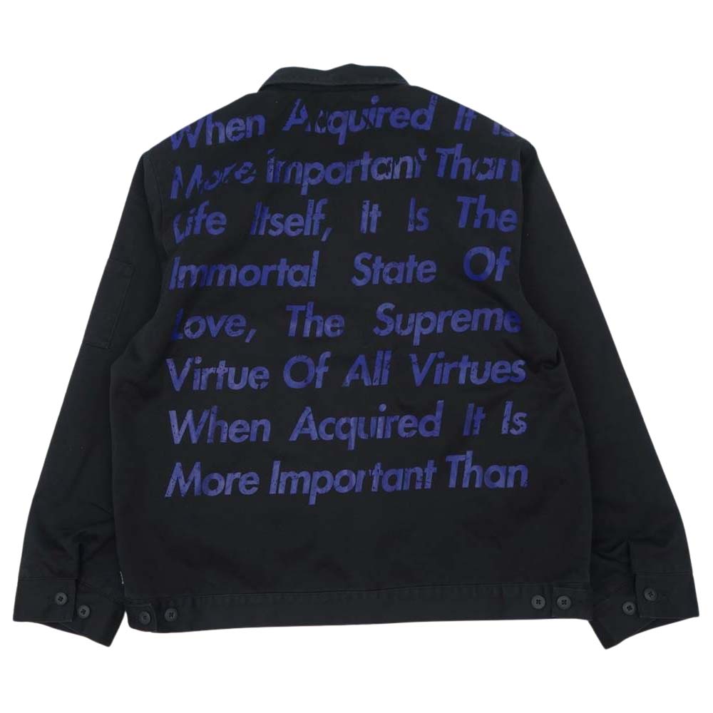 Supreme シュプリーム 21AW Junya Watanabe Printed Work Jacket COMME des GARCONS ジュンヤ ワタナベ コム デ ギャルソン プリント ワーク ジャケット ブラック系 XL【新古品】【未使用】【中古】