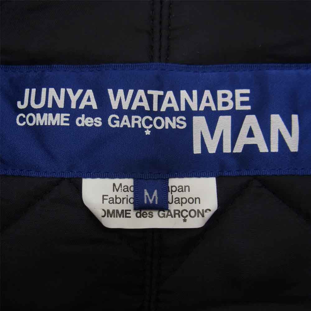 JUNYA WATANABE COMME des GARCONS MAN ジュンヤワタナベコムデギャルソンマン 21AW WH-J019 エステルタフタ ウールジャガード モヘア ニット 再構築 ドッキング キルティングジャケット グレー系 M【新古品】【未使用】【中古】