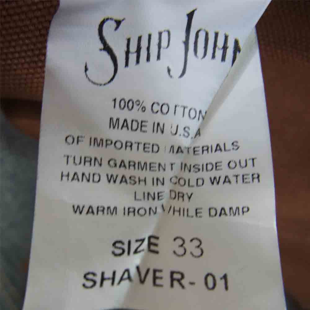 シップ ジョン 米国製 shaver-01 シェーバー デニム パンツ インディゴ インディゴブルー系 33【中古】