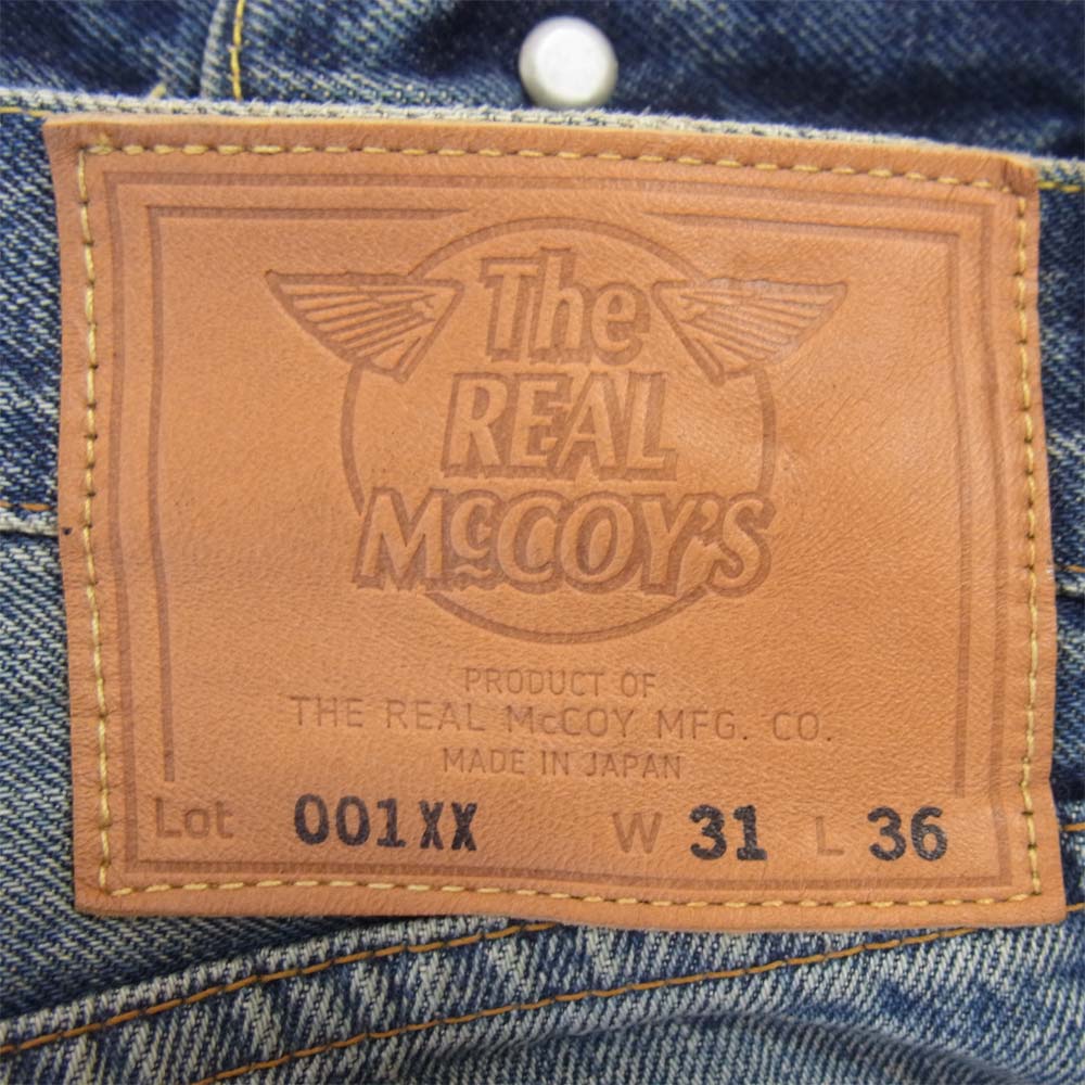 The REAL McCOY'S ザリアルマッコイズ 001XX ストレート デニム パンツ  インディゴブルー系 31【中古】