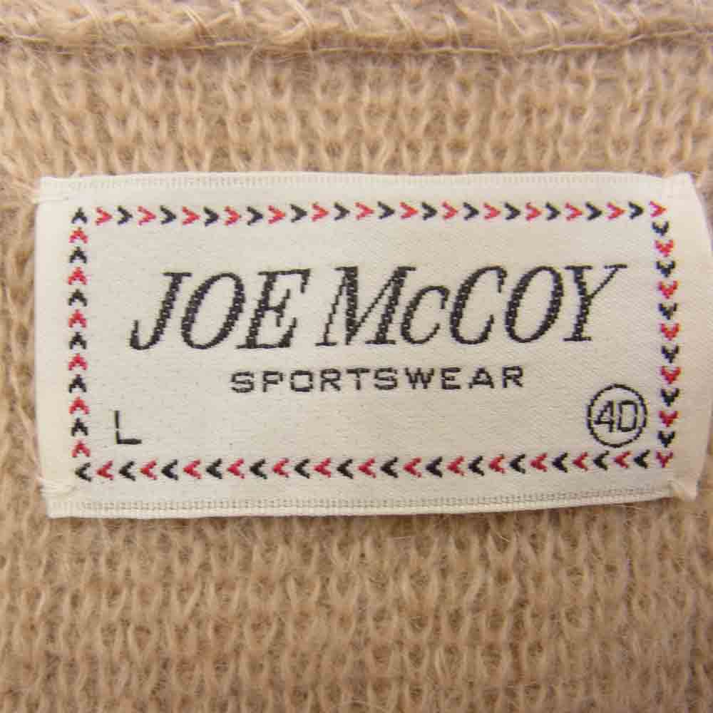 The REAL McCOY'S ザリアルマッコイズ Joe McCoy ジョーマッコイ モヘア ニット カーディガン ベージュ系 L【美品】【中古】