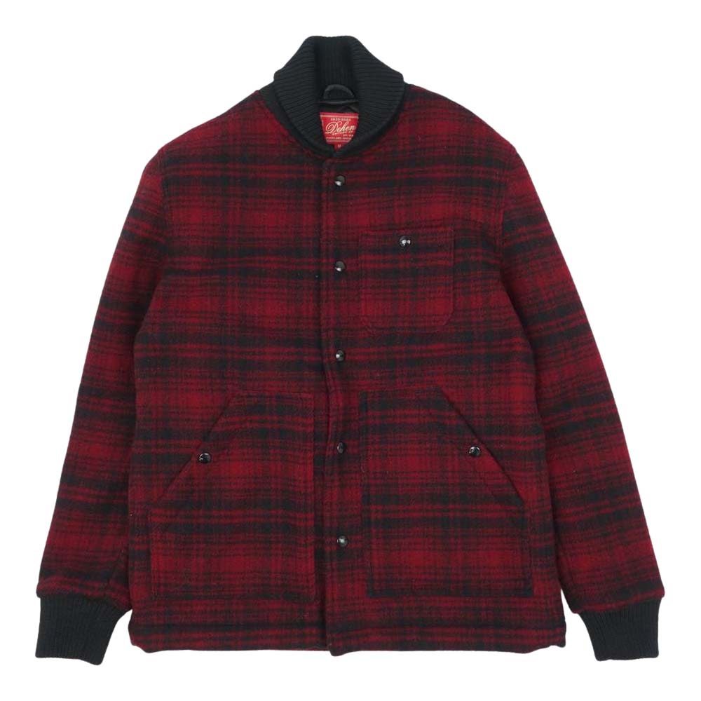 ディーエン 米国製 CAR COAT 創業100周年 限定 モデル チェック柄 カークラブ クリッカー コート ヴァーシティ ジャケット レッド系 M【中古】