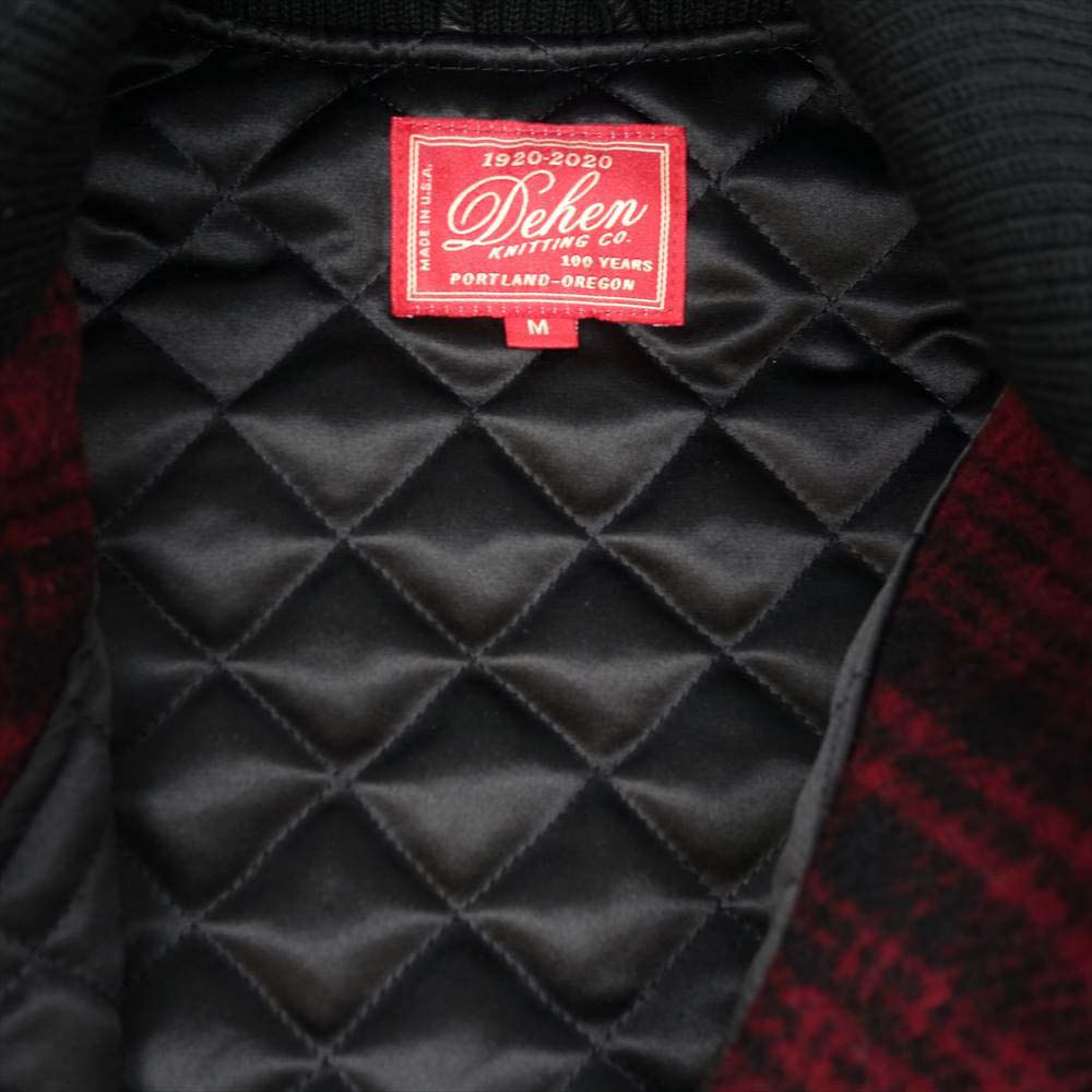 ディーエン 米国製 CAR COAT 創業100周年 限定 モデル チェック柄 カークラブ クリッカー コート ヴァーシティ ジャケット レッド系 M【中古】