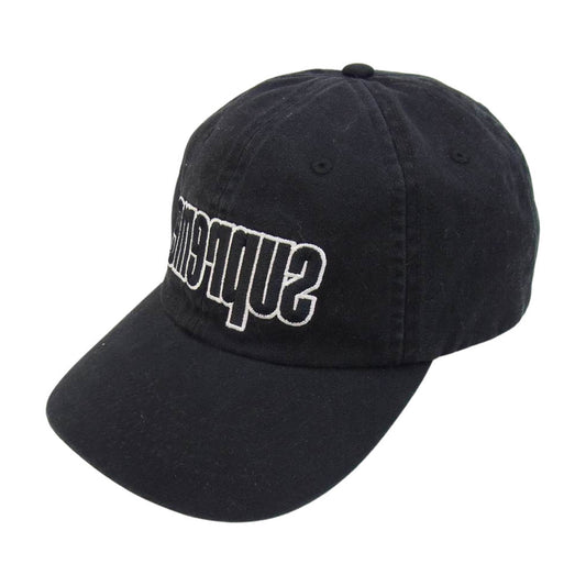 Supreme シュプリーム REVERSE LOGO 6 PANEL キャップ ブラック系【新古品】【未使用】【中古】