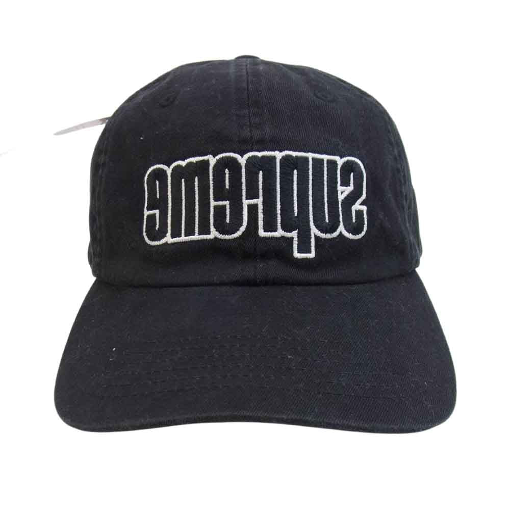 Supreme シュプリーム REVERSE LOGO 6 PANEL キャップ ブラック系【新古品】【未使用】【中古】