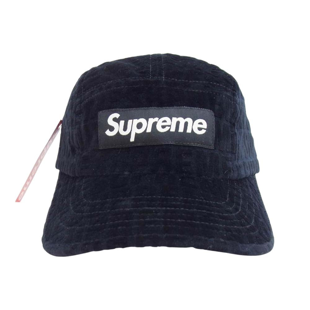 Supreme シュプリーム VELVET PATTERN CAMP CAP ベルベット キャップ ブラック系【新古品】【未使用】【中古】